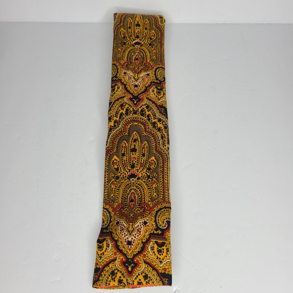 Rooster Vintage Square Tie Handprinted